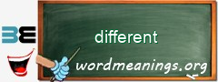 WordMeaning blackboard for different